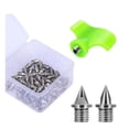 thumbnail image 2 of Spikes de pistas de zapatos de pista de 50 piezas para practicar a corta distancia corriendo Plata, 2 of 8