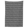 thumbnail image 3 of Ambesonne Hipster Tablecloth Rectangular Table Cover, Intellectual Rabbit Cat, 60"x90", Black and White, 3 of 4