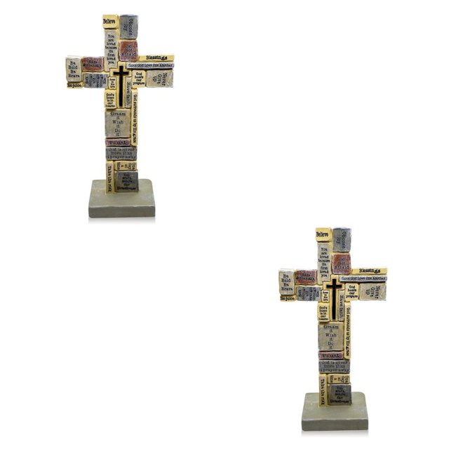 Kearding Escultura acrílica de pared de escritorio, estatua de fe inspiradora, decoración para el hogar y el dormitorio con palabras grabadas, regalos Typ 1 2piezas Kearding CBP187857