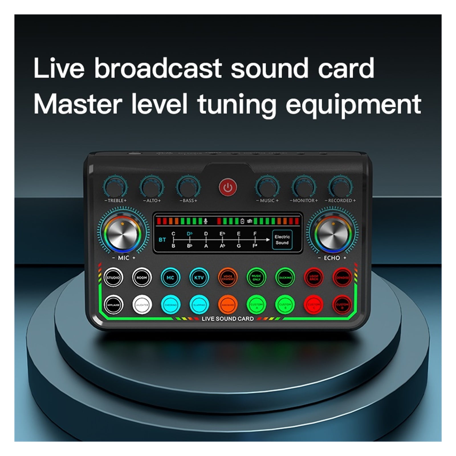 Podcasting Equipment with Interface and Studio Condenser Microphone, Play Live Sound