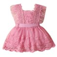 thumbnail image 1 of Vestido Floral De Encaje De Verano Para NiñAs PequeñAs Ropa De Princesa Con Manga De Plumas, 1 of 4