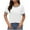 White, variant on PeiLuo Women's Short Sleeve Striped Color Block T - Shirts - Crewneck Loose Casual Tee Tops