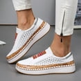 thumbnail image 5 of ZTTD Women's Fashion Casual Hollow-Out Round Toe Slip On Shoes Thick Bottom Sneakers, 5 of 9