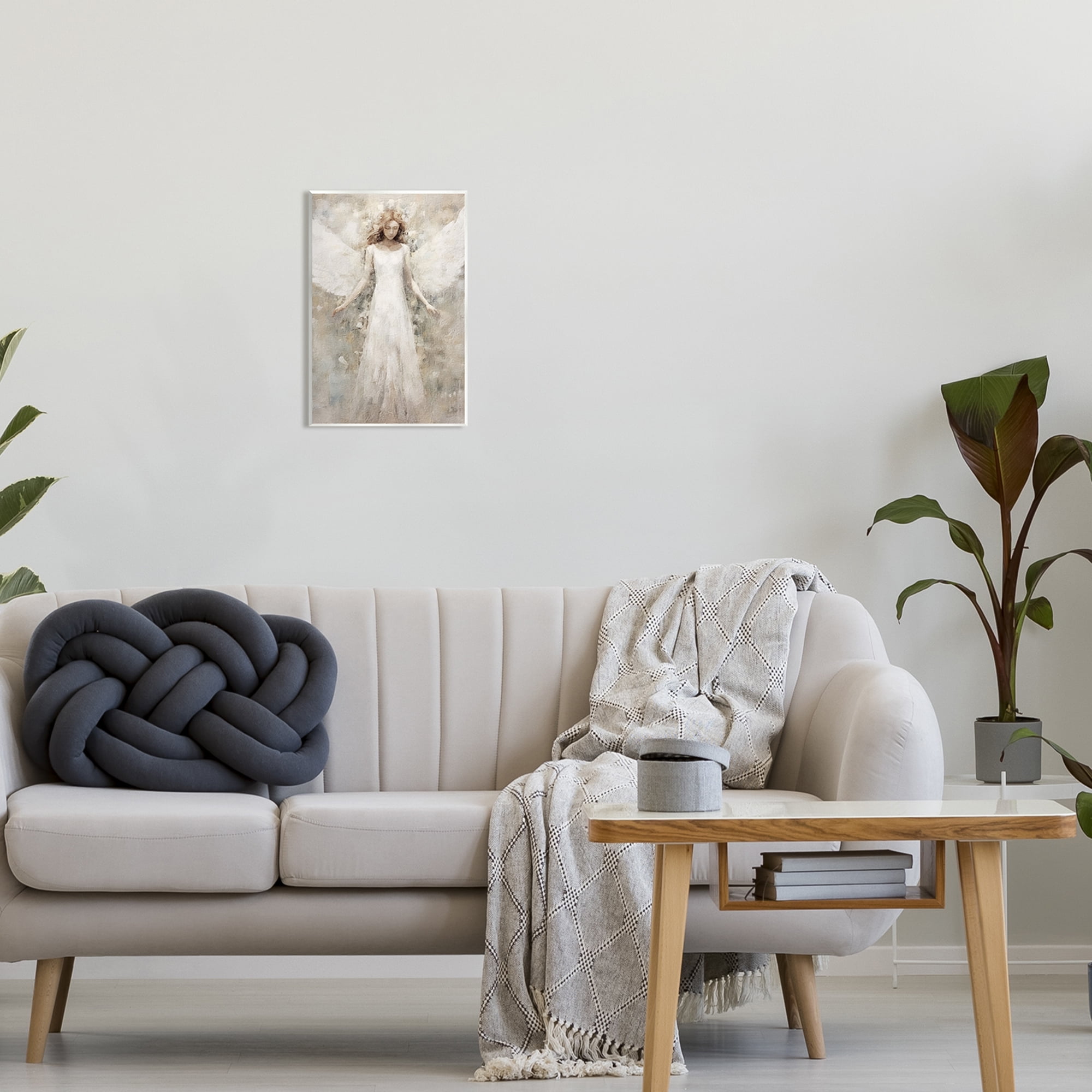 Stupell Industries Soft Abstract Angel Abstract Painting Unframed Art Print Wall Art, 10 x 15