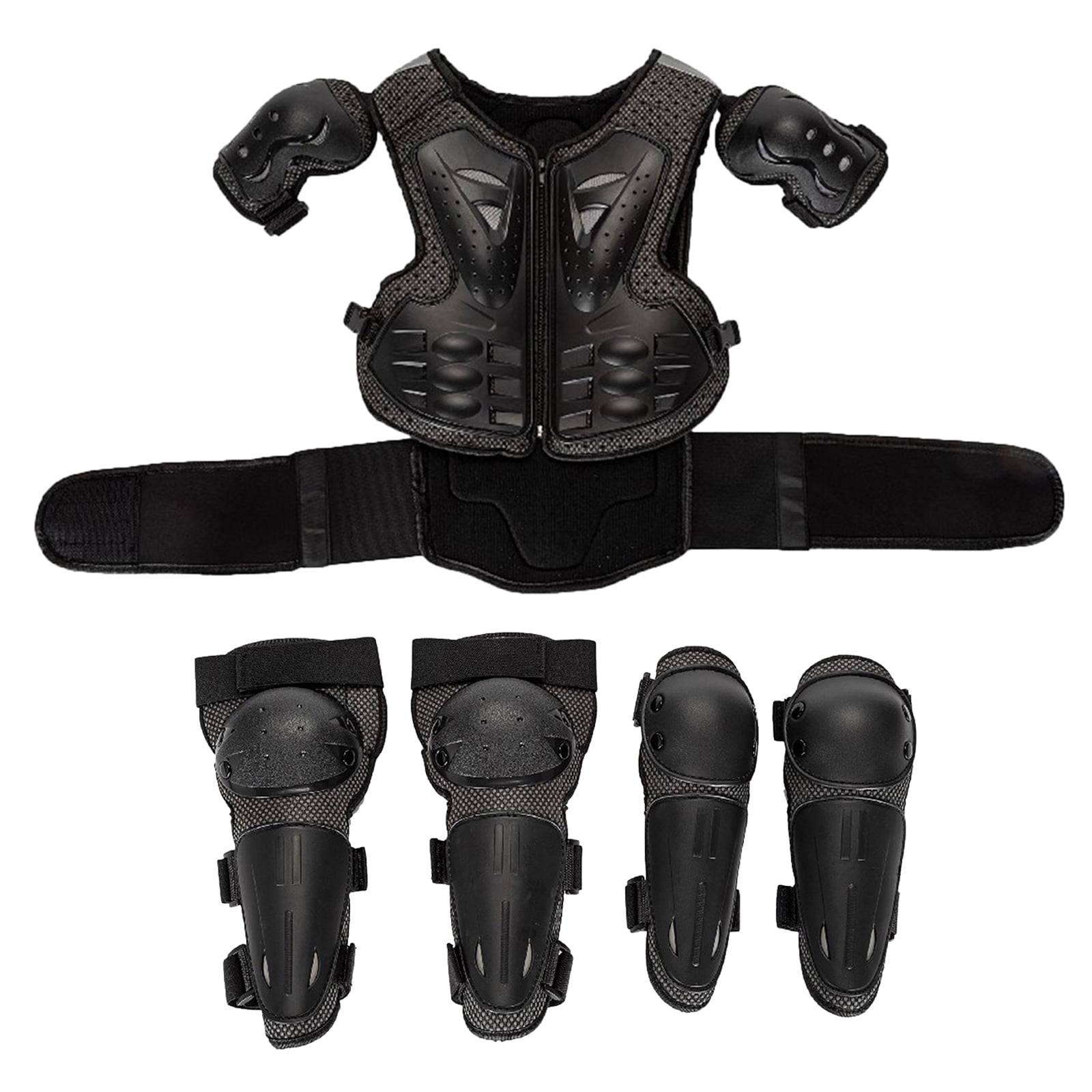 Motorcycle Vest Chest Back Street Dirt Bike Body Armor Knee Elbow Pads Guard US 