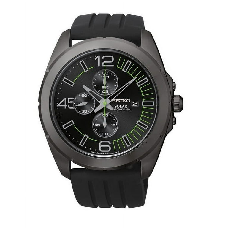 OZOZSEIKO SOLAR CHRONOGRAPH ブラック Seiko Solar Men's Black Watch - SSC139 for sale online | eBay
