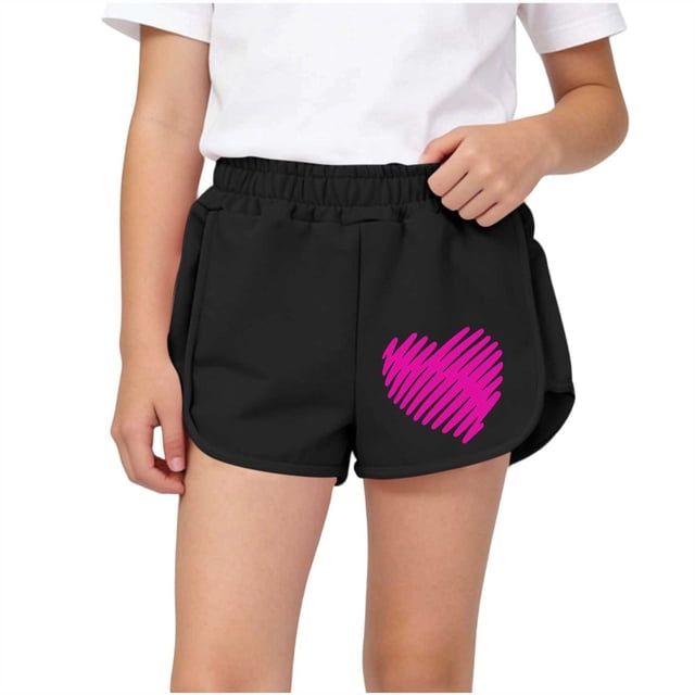 Pantalones Cortos de Cintura Elástica Impresa de Niños de Tamaño Medio Pantalones de Ropa Exterior de Verano Casual para Niños Y Niñas