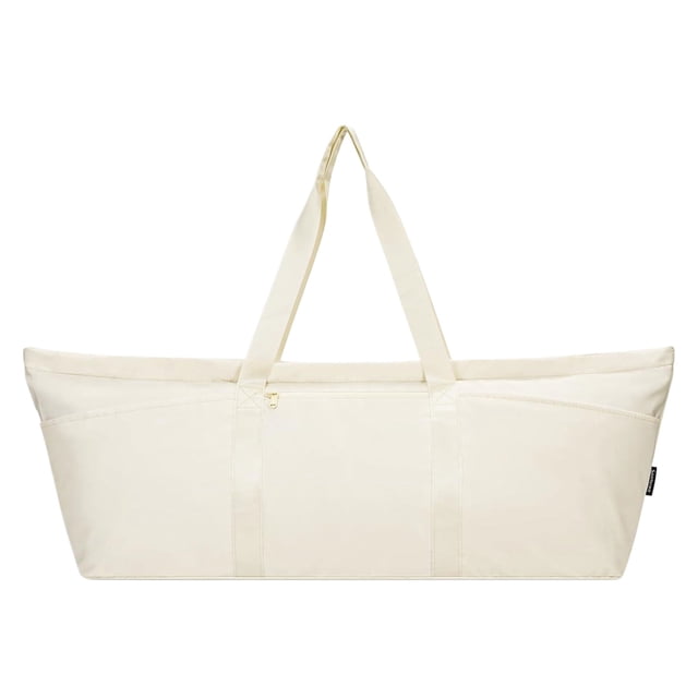 Guardurnaity Bolso del refuerzo de la yoga del poliéster con los accesorios ajustables del gimnasio de los amantes de la yoga de la correa para el Envolturas para manijas de equipaje beige
