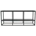 thumbnail image 2 of 65 Inches Wood and Metal TV Stand with Open Shelf, Black, 2 of 5