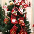 thumbnail image 4 of Calcetines rojos de Navidad, adornos de alce, oso, muñeco de nieve, bolsas de regalos para fiesta de año nuevo, chimenea, árbol de Navidad, colgante de punto, decoración del hogar, 4 of 4