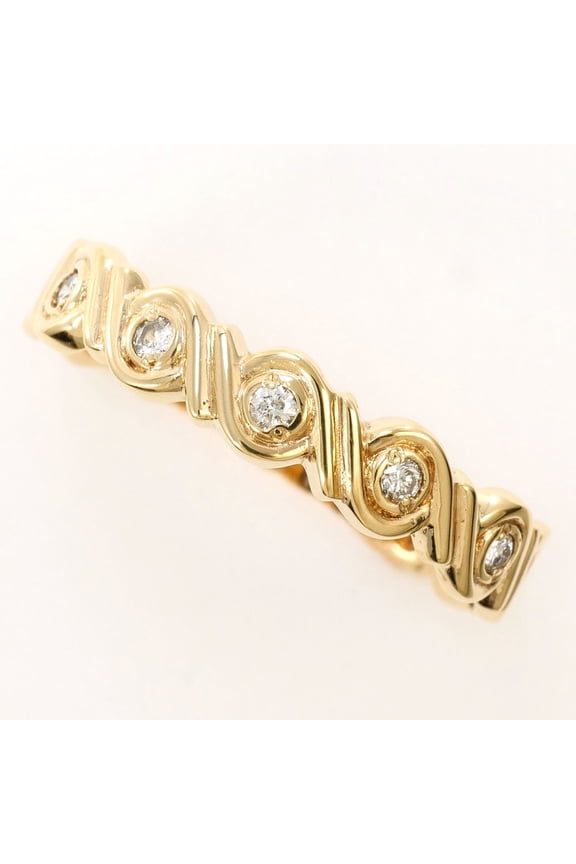 Pre-Owned K10 10K YG Yellow Gold Ring with 1 Diamond (no carat marking), Total Weight 2.4g,...