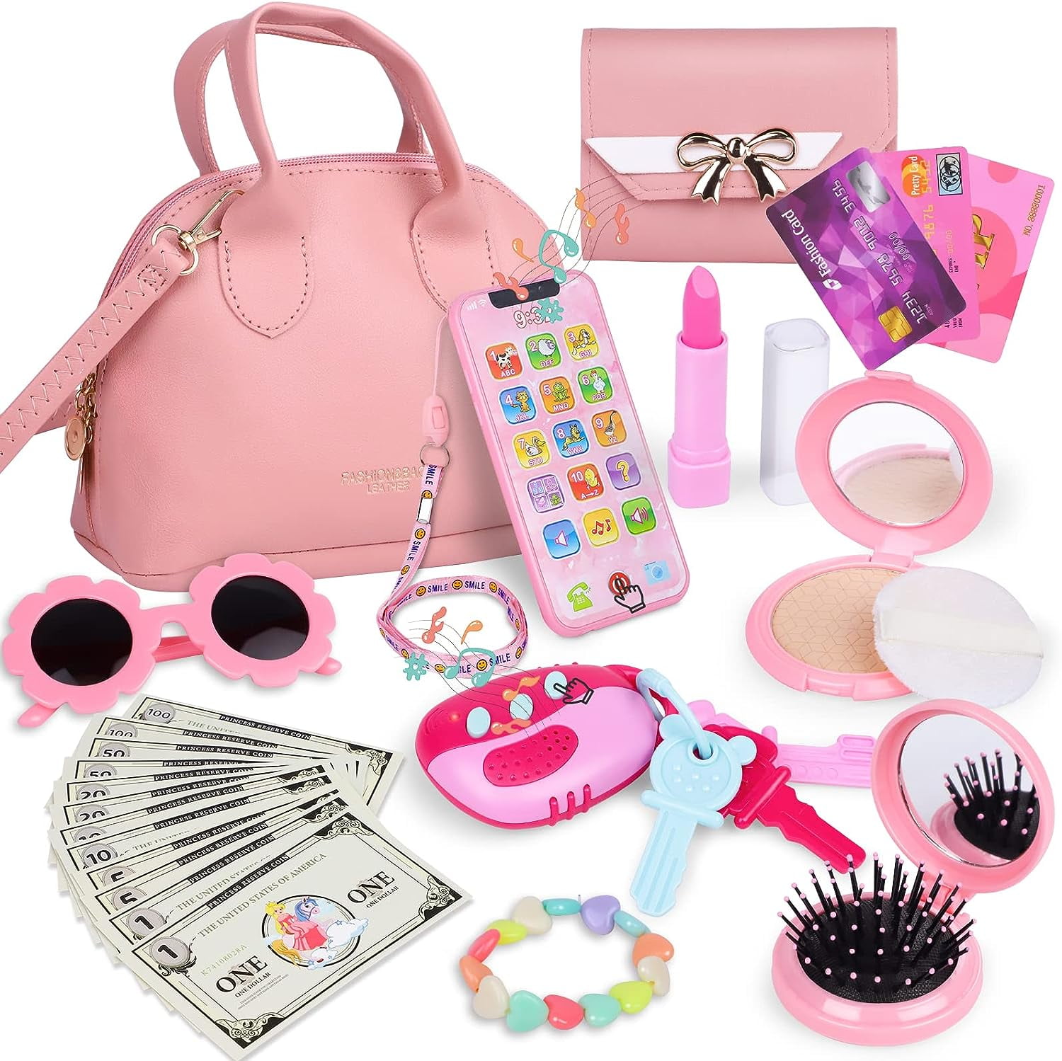 Purse for Little Girls- Kids Makeup Kit for Girls,Princess Play Purse Toy  with Cosmetics Accessories…See more Purse for Little Girls- Kids Makeup Kit