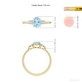 thumbnail image 5 of ANGARA Natural Oval Aquamarine and Pear Diamond Three Stone Engagement Ring in 14K Yellow Gold for Women (Size-7x5mm) | March Birthstone, Anniversary, Jewelry Gift for Women | Natural Aquamarine Ring, 5 of 10