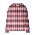 thumbnail image 5 of Mercatoo Kids Loose Tops Girls 𝗛oodie Cute Plaid Long Sleeve Fashion Sweatshirts Lightweight 𝗛oodie with Pockets, 5 of 7