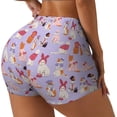 thumbnail image 1 of Balery Fashionable Cats Pantalones cortos de entrenamiento estampados para mujer, sin costuras, ajustados, para gimnasio, yoga, correr, deportes, ejercicio activo, fitness.-XX-Large, 1 of 8