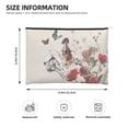 thumbnail image 3 of Zufioo Floral Leopard Butterflies Print DuPont Paper Portable Toiletry Bag, 8.9x6.5 inch Zippered Hand-held Paper Cosmetic Bag Storage Tool Kit, 3 of 7
