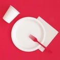 thumbnail image 2 of Ruby Red Rectangular Plastic Table Cover, 54" x 108", 2 of 3