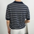 thumbnail image 4 of MQLKF Men's Fashion Shirts Casual Long Sleeve Golf Shirts Color Block Cotton Top Skeleton Stylish Breathable Comfortable Breathable Handsome Men's Polo Shirt, 4 of 6
