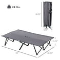thumbnail image 7 of Resenkos 2 Person Adult Camping Cot, Grey, Folding, 50 Extra Wide, Elevated Portable Sleeping Cot with Carry Bag, Beach, Hiking, 7 of 7