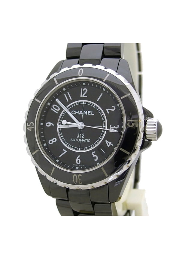 Pre-Owned Chanel J12 H0685 Black Ceramic 38mm Men's Watch