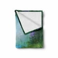 thumbnail image 2 of Nature Soft Flannel Fleece Throw Blanket, Fantasy Pond Water Lilies Floating Romantic Lotus Fairy Tale Digital Art, Cozy Plush for Indoor and Outdoor Use, 60" x 80", Aqua Pink Green, by Ambesonne, 2 of 6