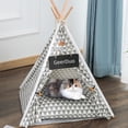 thumbnail image 1 of Tipi para Mascotas GeerDuo Tienda Portátil para Perros o Gatos Pequeños Gris, 1 of 7