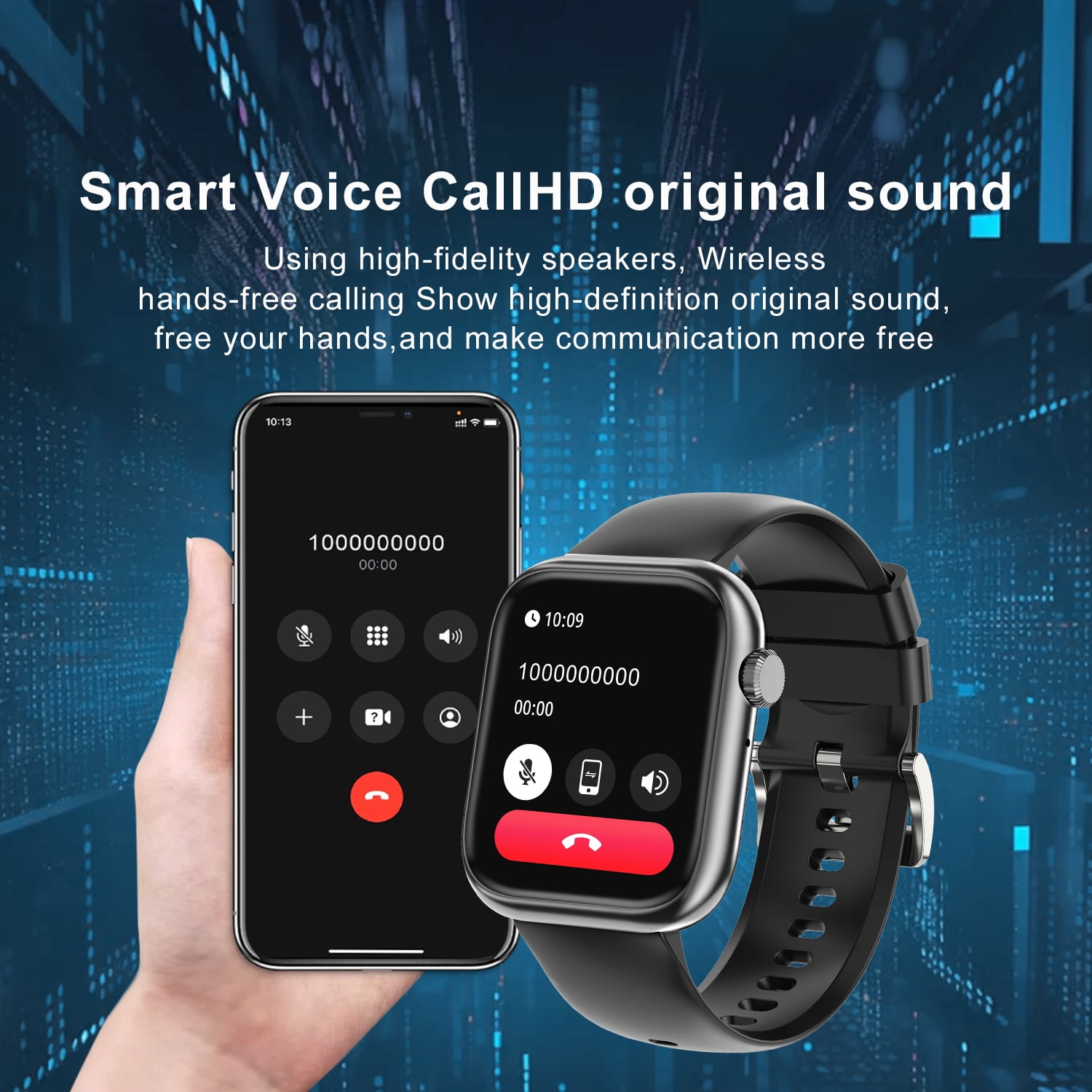 G104 Bluetooth call smartwatch,IP68 waterproof, Android and iOS, outdoor exercise monitor