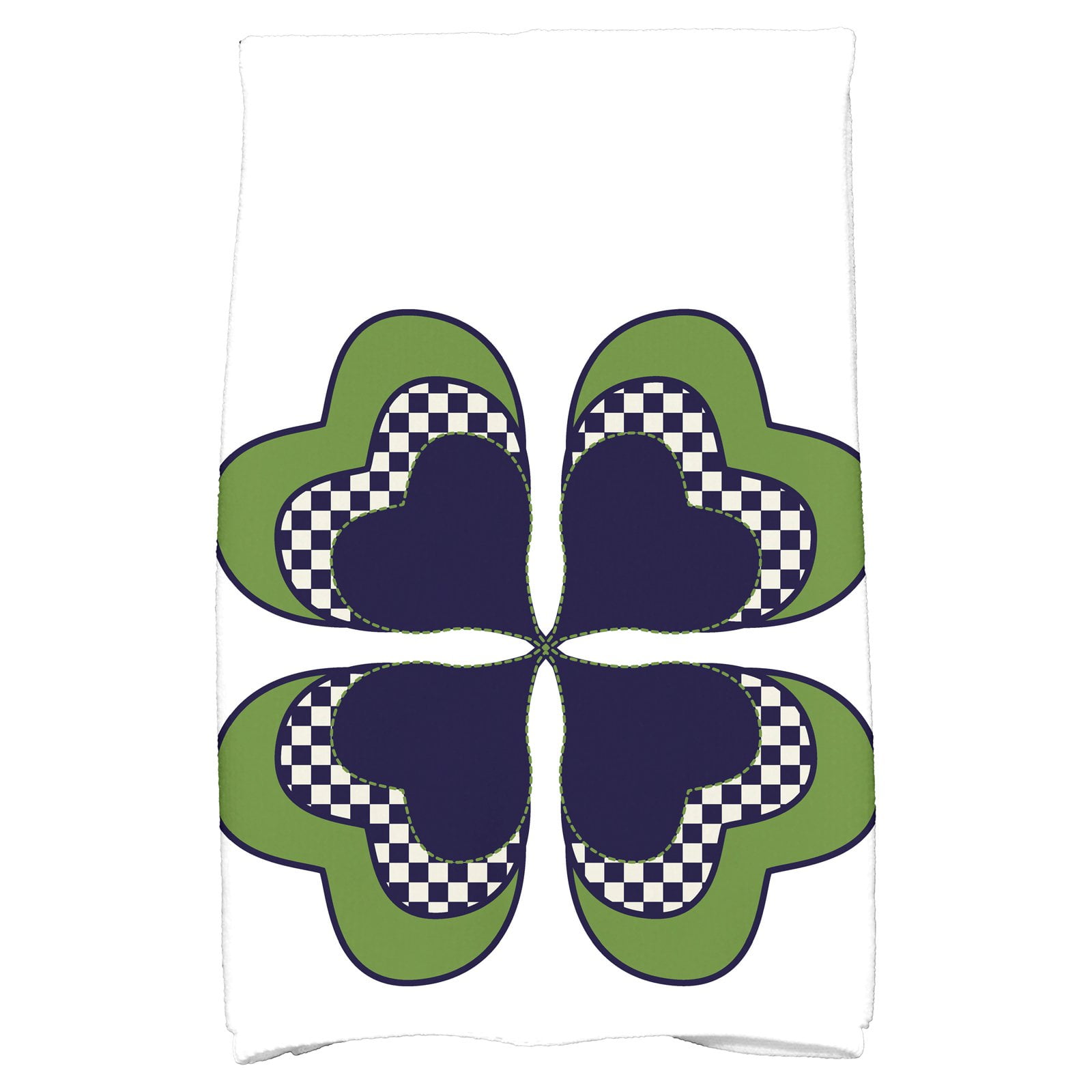 Simply Daisy 18" x 30" 4 Leaf Clover Holiday Floral Print Hand Towel