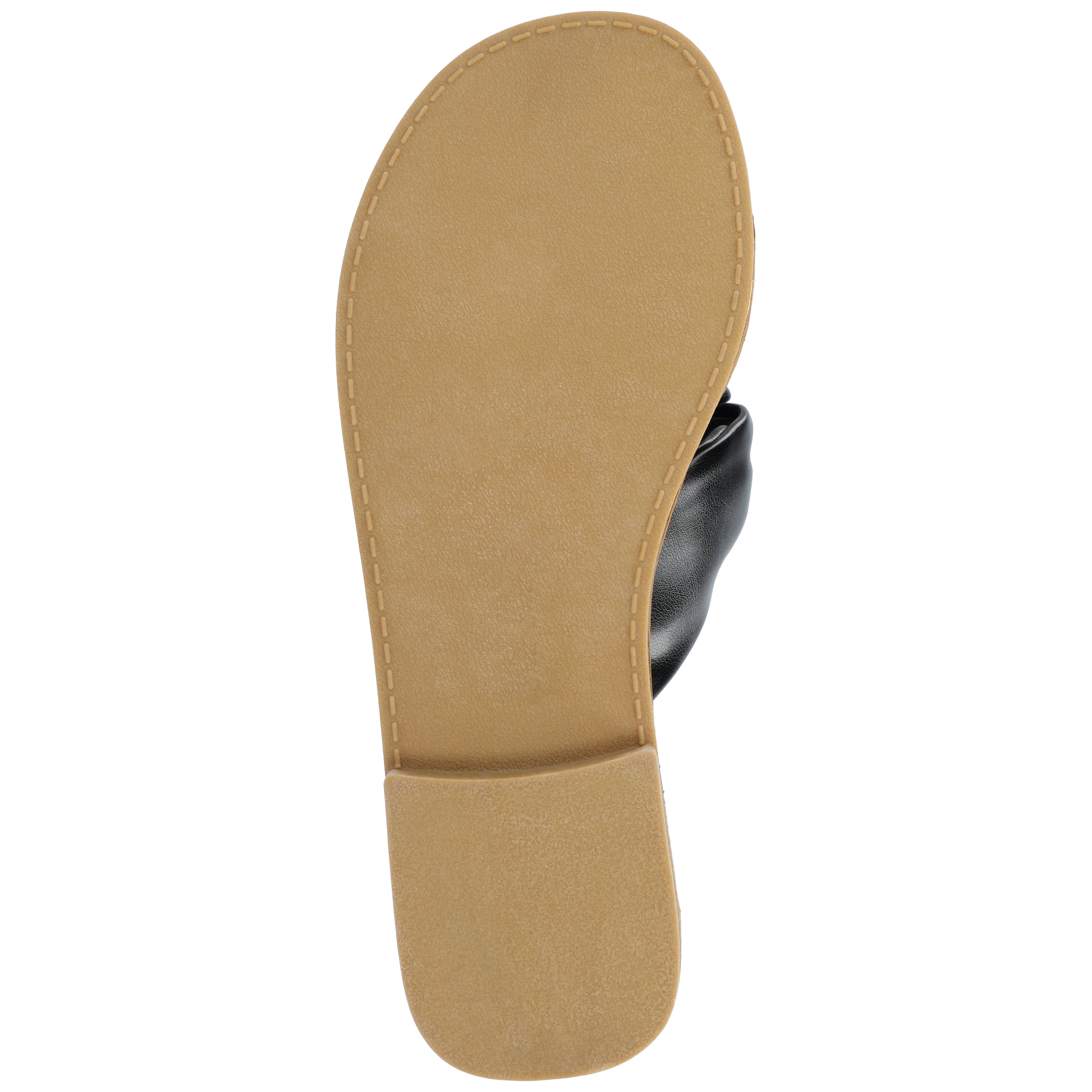 Journee Womens Kianna Slide Puffy Flat Sandals