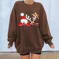 thumbnail image 2 of skpabo Christmas Sweatshirts for Women Ladies Christmas Tops Xmas Cute Snowman Printed Pullover Classic Crew Neck Pullover Casual Loose Jumper Sweatshirt Baggy Sweater, 2 of 5