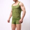 thumbnail image 5 of Clearance! Under $10 qolati Men's Tank Tops Sleeveless Mesh Vest See Throughs Shirts Muscle Fitted Fishnet Hollow Out Vest Undershirt, 5 of 8