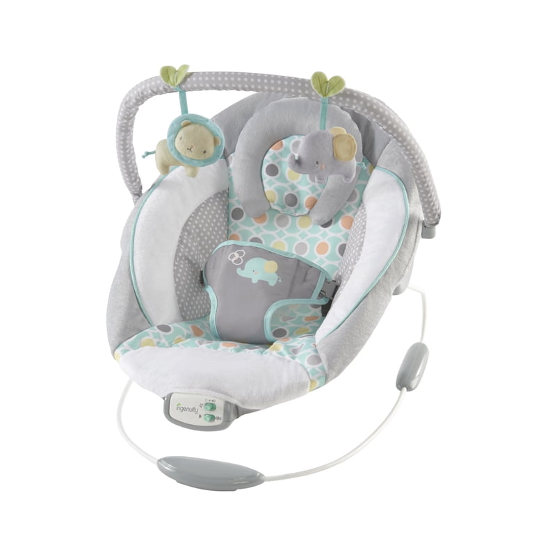 Ingenuity Soothing Baby Bouncer with Vibration, Gray photo 1
