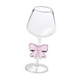thumbnail image 4 of Copas de vino con forma de lazo, copas de champán, sopladas a mano, decorativas de transparente, coquetas para bar, cumpleaños, bodas, hogar,, 4 of 8