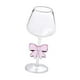 thumbnail image 4 of Copas de vino con forma de lazo, copas de champán, sopladas a mano, decorativas de transparente, coquetas para bar, cumpleaños, bodas, hogar,, 4 of 8