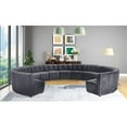 thumbnail image 2 of Meridian Furniture Limitless Gray Velvet Modular 13 Piece Sectional, 2 of 7