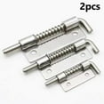 thumbnail image 3 of AFQH Spring Loaded Latch Pin Stainless Steel 304 Heavy Duty Spring Loaded Latch Pin Security Bolt Latch Tone Door Cabinet Hinges for Chests Cabinets Utility Trailer Gate 2 Pcs, 3 of 4