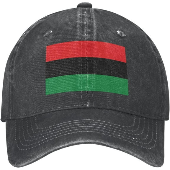 African American Flag Red Black and Green Baseball Cap Adjustable Personalized Adult Sports Hats