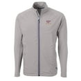 thumbnail image 2 of Men's Cutter & Buck Gray Virginia Tech Hokies Big & Tall Adapt Eco Knit Hybrid Recycled Full-Zip Jacket, 2 of 3