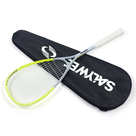 SALYWEE GEMINI Pro Squash Racket with Free Bag - Composite Carbon Fiber, Offensive-defensive Balance, Ideal for All Skill Levels
