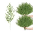 thumbnail image 2 of 24-Pack Artificial Norfolk Pine Branches for DIY Christmas Crafts, Realistic Faux Greenery for Indoor Outdoor Xmas Decor A, 2 of 9