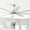 Silver+White#1, variant on Tower Fan 42 Inch Flush Mount Ceiling Fans with LED Light 22W and Remote Control 5 ABS Fan Blades for Bedroom,Box Fan