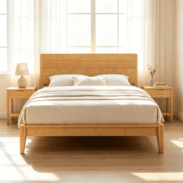 Queen Size Bed Frame, 12 Slats, Headboard Included, No Box Spring Needed, Easy Assembly（Only Bed Frame）