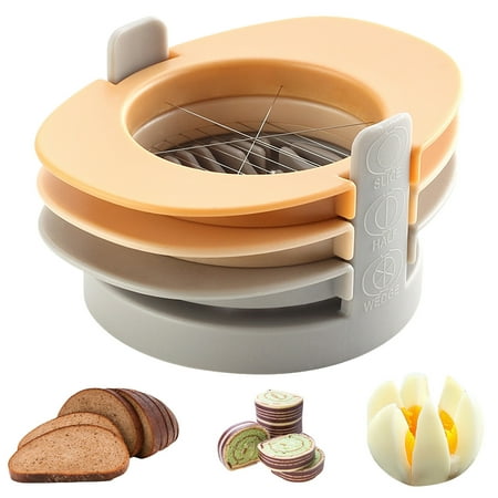 

wofedyo 3 in 1 Eggs Slicers Soft Food Slicers Cutter Stainless Steel Kitchen Tools