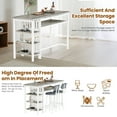 thumbnail image 5 of BAXLUXE Kitchen Table and Chairs, Bar Dining Table Set for 2,Dining Table with Chairs,Small Kitchen Bar Table Faux Marble Bar Table with Storage, 5 of 8