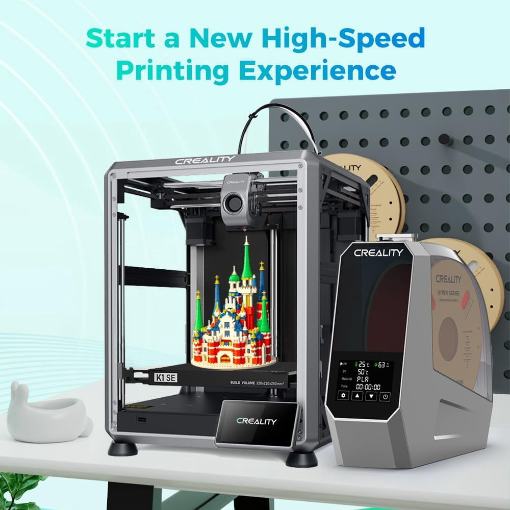 Creality Space Pi Filament Dryer, 1.75/2.85mm, LCD Touch, 360° Hot-Air, 48hr Timer, 113–158°F, 3D Printer Spool Dry Box, 4005010073 - 1 Unit