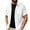 #0216-White, variant on Qiyinn Men's Cool Summer Casual Adjustable Sleeve Length Shirt T-shirt