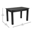 thumbnail image 5 of Flash Furniture Hercules 46" x 30" Rectangular Black Wash Solid Pine Farm Dining Table, 5 of 9