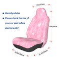thumbnail image 3 of Wukai Breast Cancer Awareness Full Set Car Seat Covers with Soft Padding Universal Auto Front Seats Protector and Cushion Mat, 3 of 5
