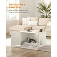 thumbnail image 6 of Hidden Cat Litter Box Enclosure Furniture Large Multi-Functional Cat Litter Box Washroom with Removable Divider White, 6 of 8