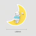 thumbnail image 3 of Cartoon Little Bear Wall Lights, Crescent Metal Wall Light, Modern LED Wall Sconces, Decorative Lighting Wall Lamps for Kids Room, 3 of 4